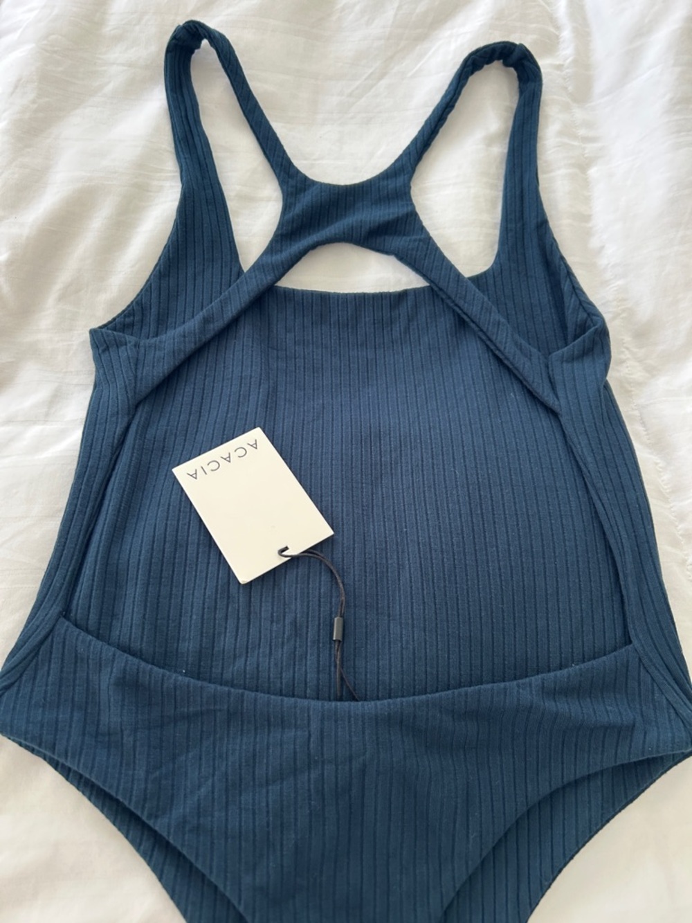 Acacia Ribbed Minnie Bodysuit color is Horizontal size M - Picture 4 of 9